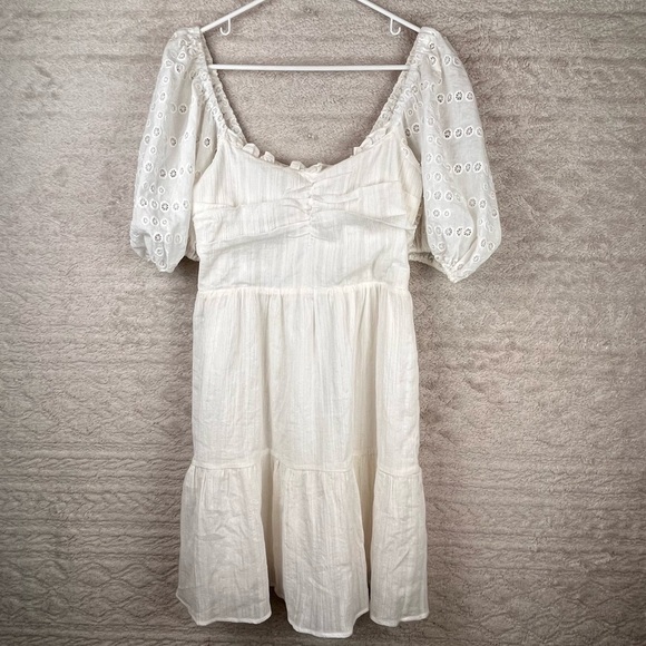 NWT HEARTLOOM LWD Ivory Cella Dress Sz Large Revolve Bachelorette Party Summer - Picture 1 of 16